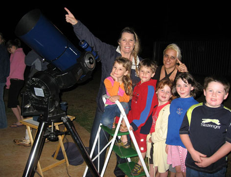 Noeleen with a group in Australia