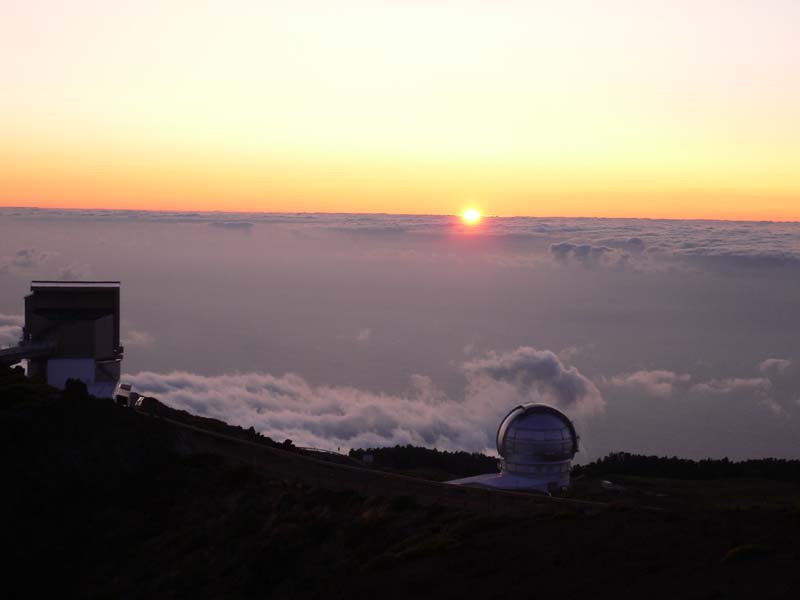 Coucher de Soleil sur l'observatoire