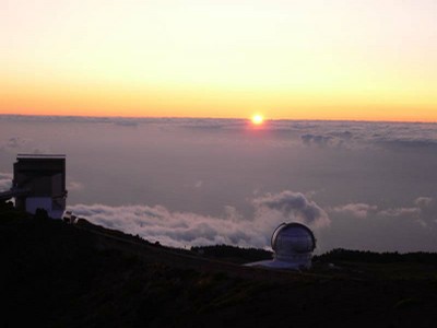 Coucher de Soleil sur l'observatoire