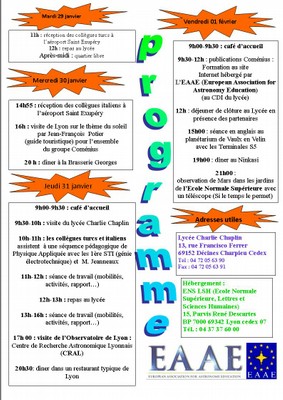 Programme de la rencontre