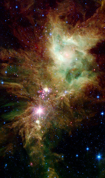 NGC 2264 vu par le téléscope spatiale Spitzer