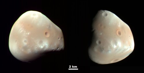 Deimos vu par Mars Reconnaissance Orbiter