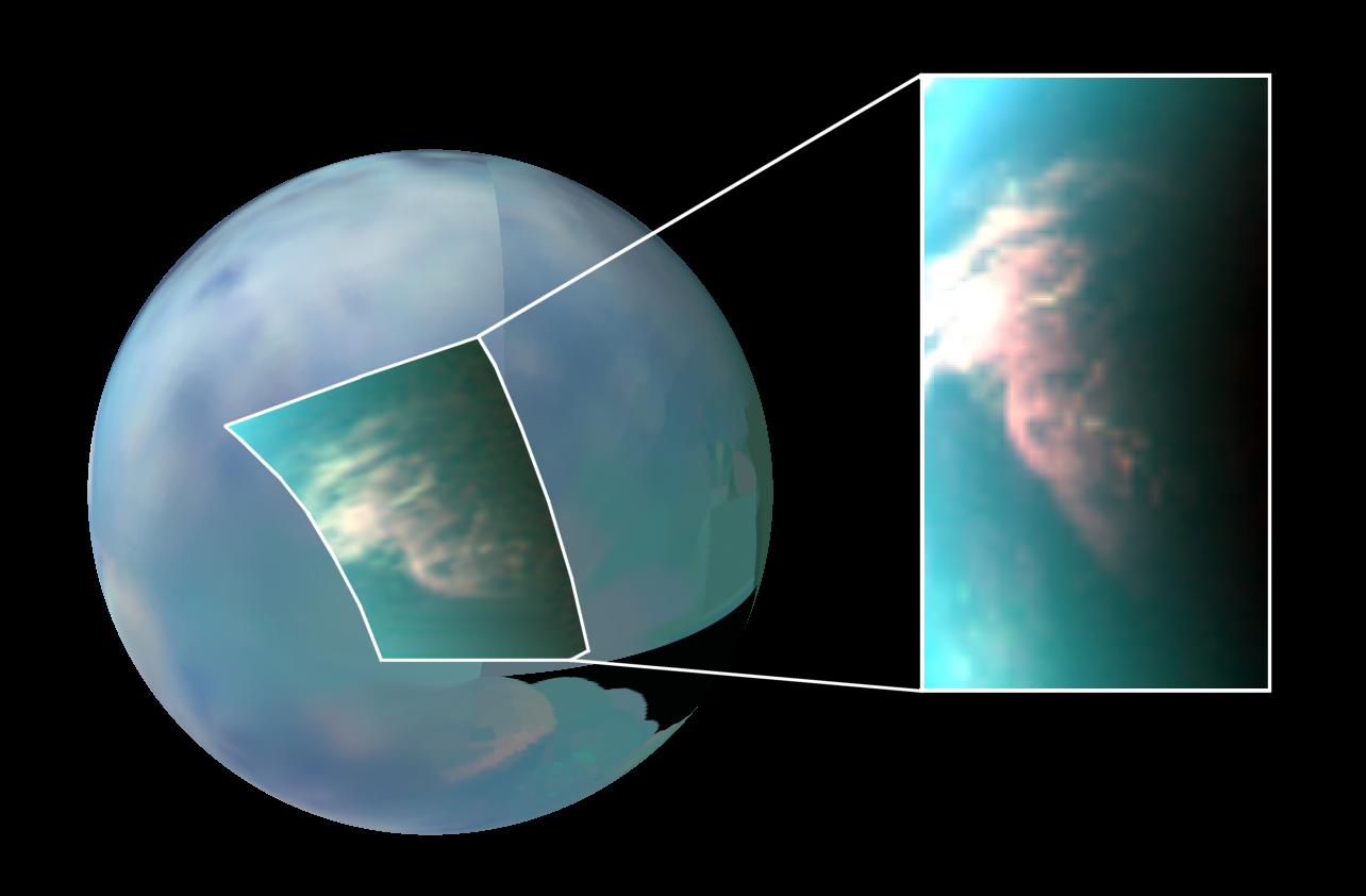 Nuage sur Titan imagé par VIMS