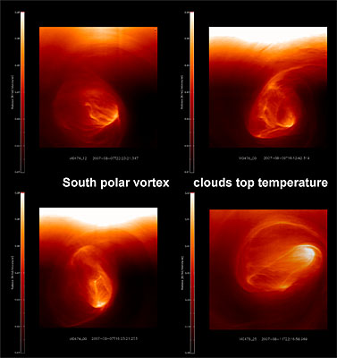 Vortex sur Vénus vu par Vénus Express