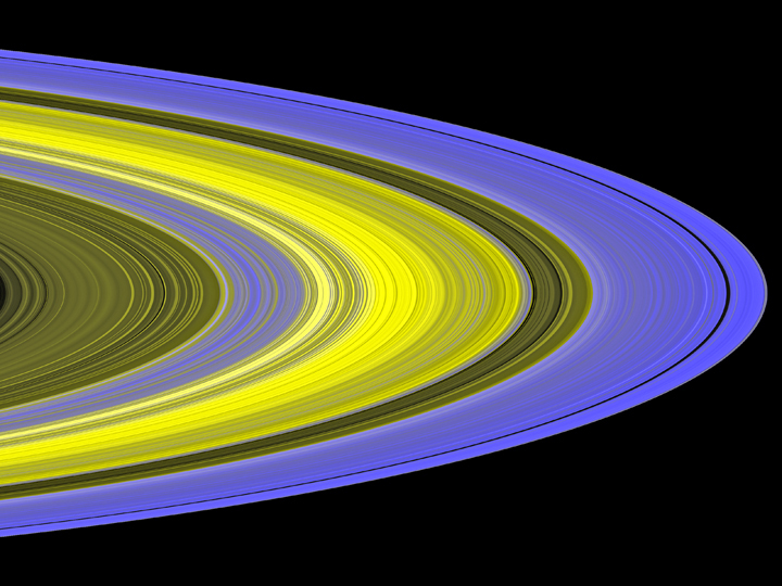 Les anneaux de Saturne vu par Cassini