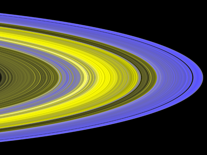 Les anneaux de Saturne vu par Cassini