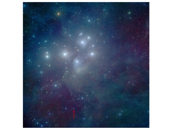 Les Pleiades vu par Spitzer