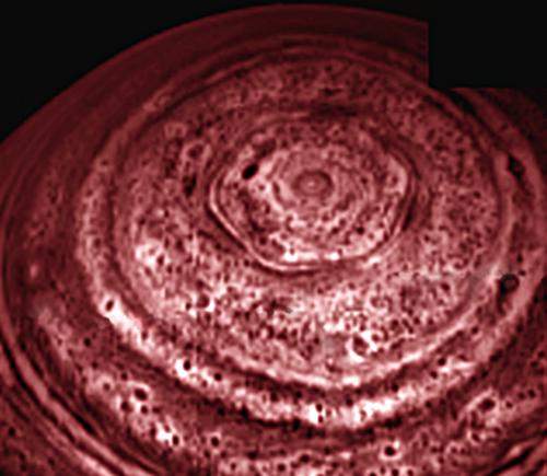 Pôle Nord de Saturne vu par cassini
