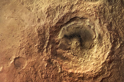 Cratère Maunder sur Mars vu par Mars Express