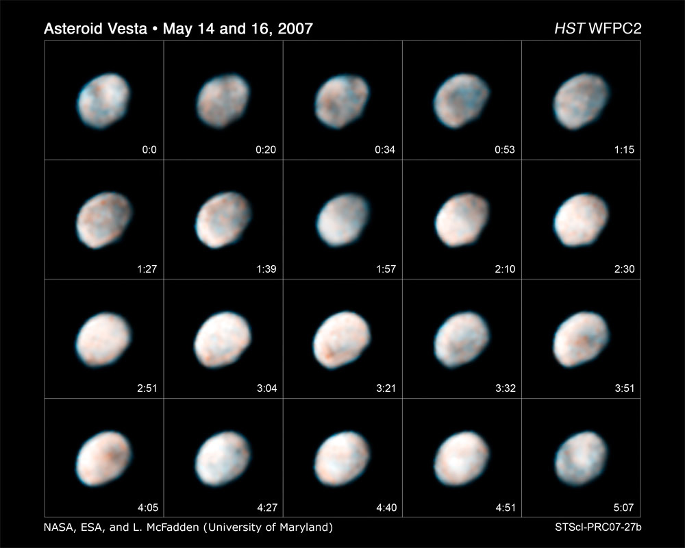 Vesta vue par Hubble