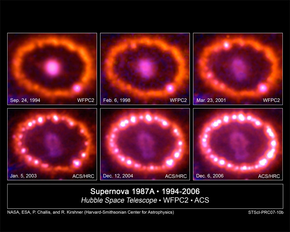 Supernova 1987A vue par Hubble