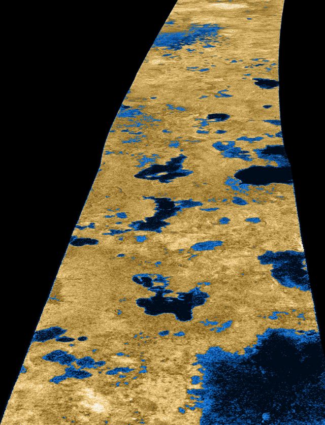 Lacs liquides sur Titan
