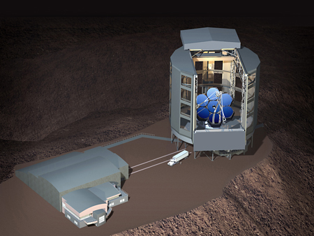 Grand Téléscope de Magellan vu d'artiste