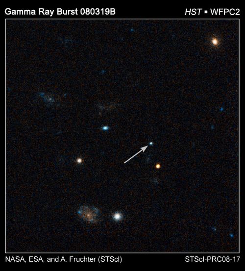 GRB 080319B vu par Hubble