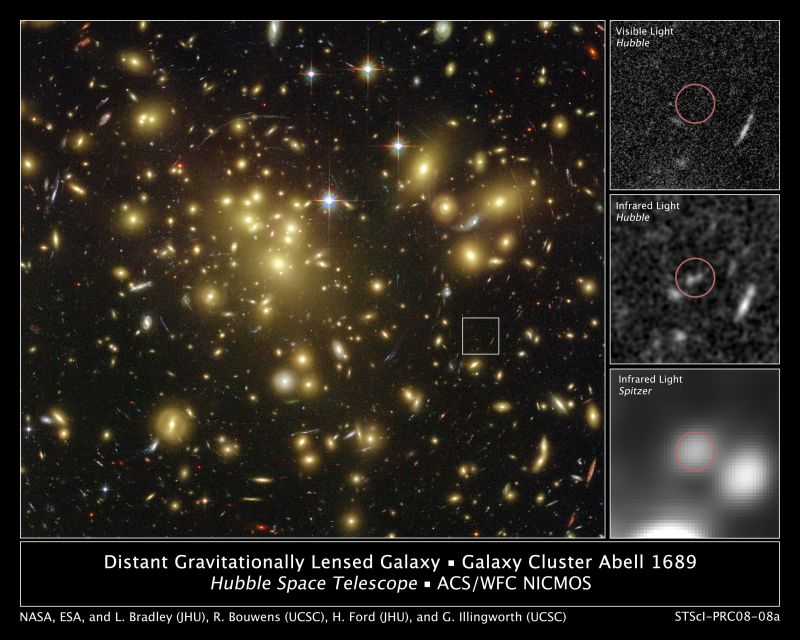 L'amas de galaxies Abell 1689 vu par Hubble